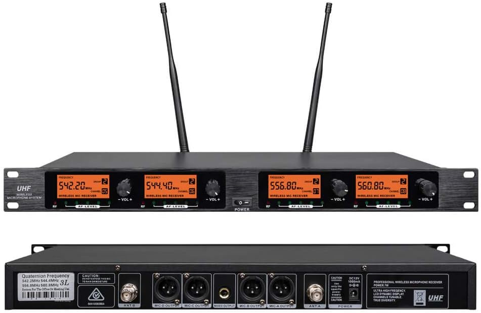 Detalle 2 de WENWEN DEMK-JS-0302-441 4-Channel UHF Wireless Microphone System