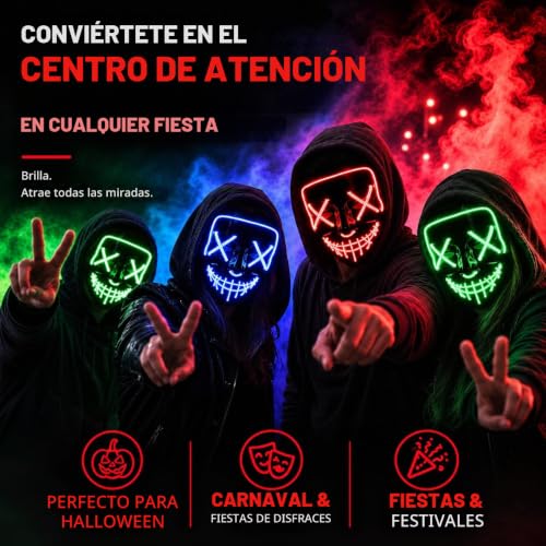 Thumbnail 1 de FASCHINFEVER Máscara LED Purge azul con modos de luz y control