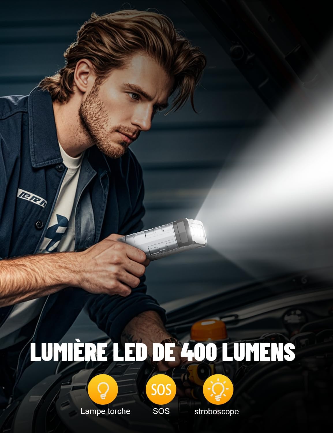 Detalle de Sharmeal Booster Batterie Voiture 8000A et Démarreur Portable – Puissance et polyvalence en une seule unité