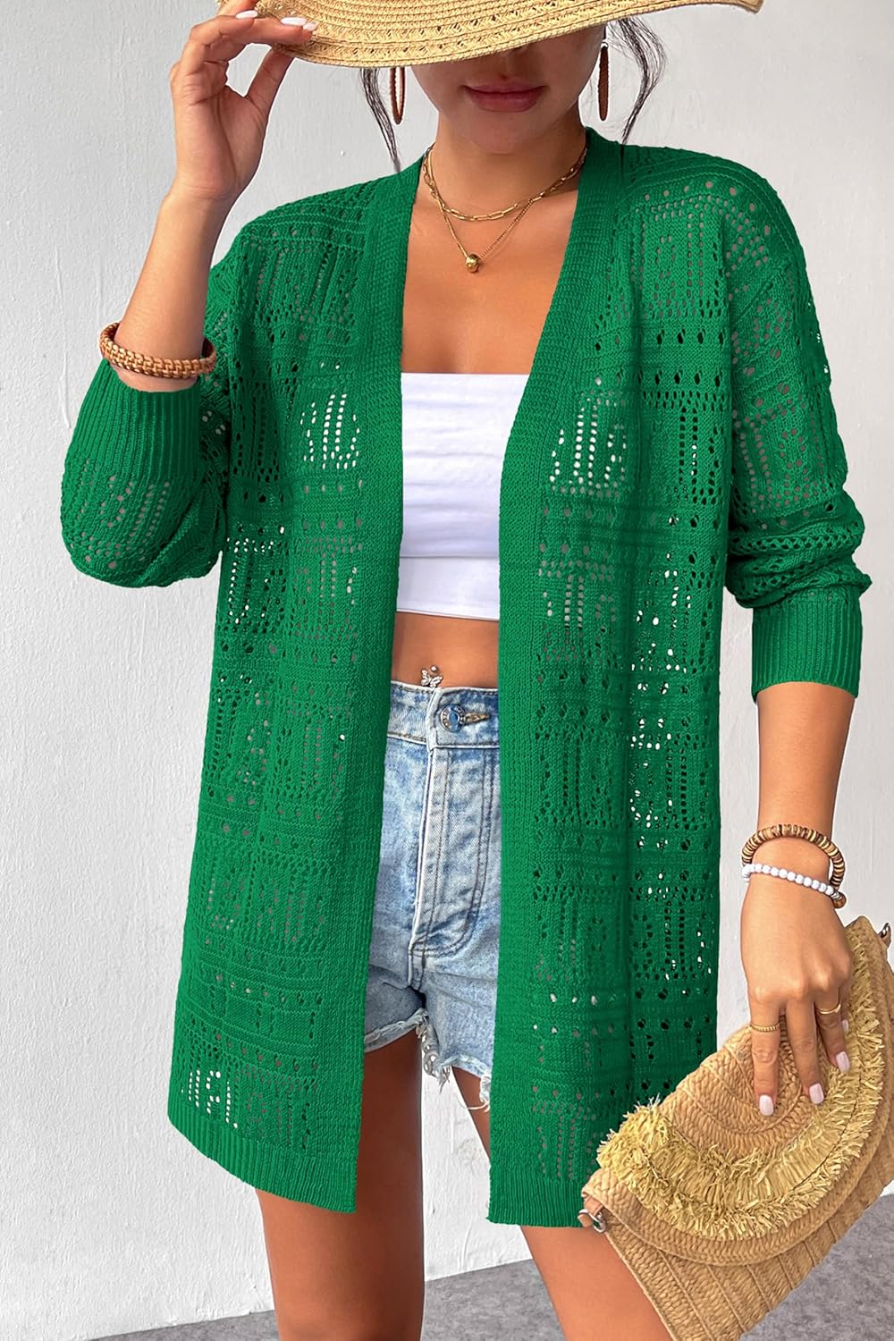 Thumbnail 3 de Zeagoo Women's 2026 Summer Crochet Cardigan: Lightweight Open-Front Kimono Cover-Up