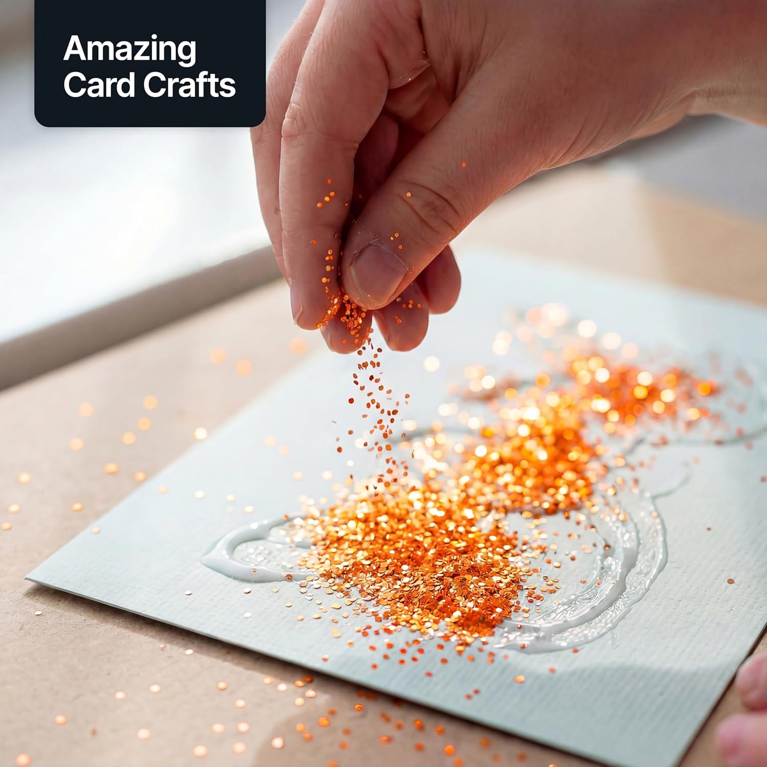 Detalle 2 de Hemway Glitter Shaker Fluorescent Orange Ultrafine 130g
