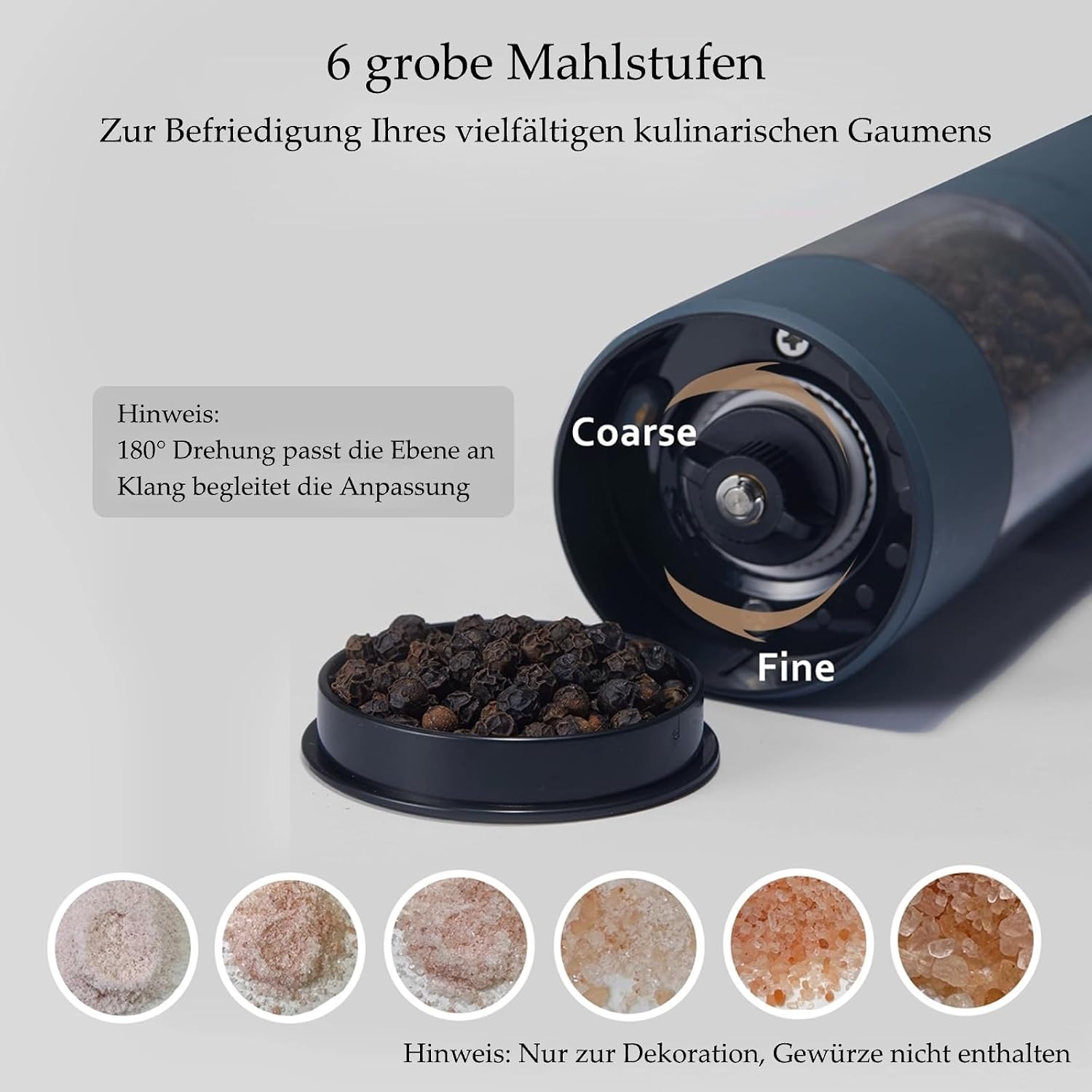 Detalle 2 de Elektrische Salz- und Pfeffermühle 2er Set 46 g