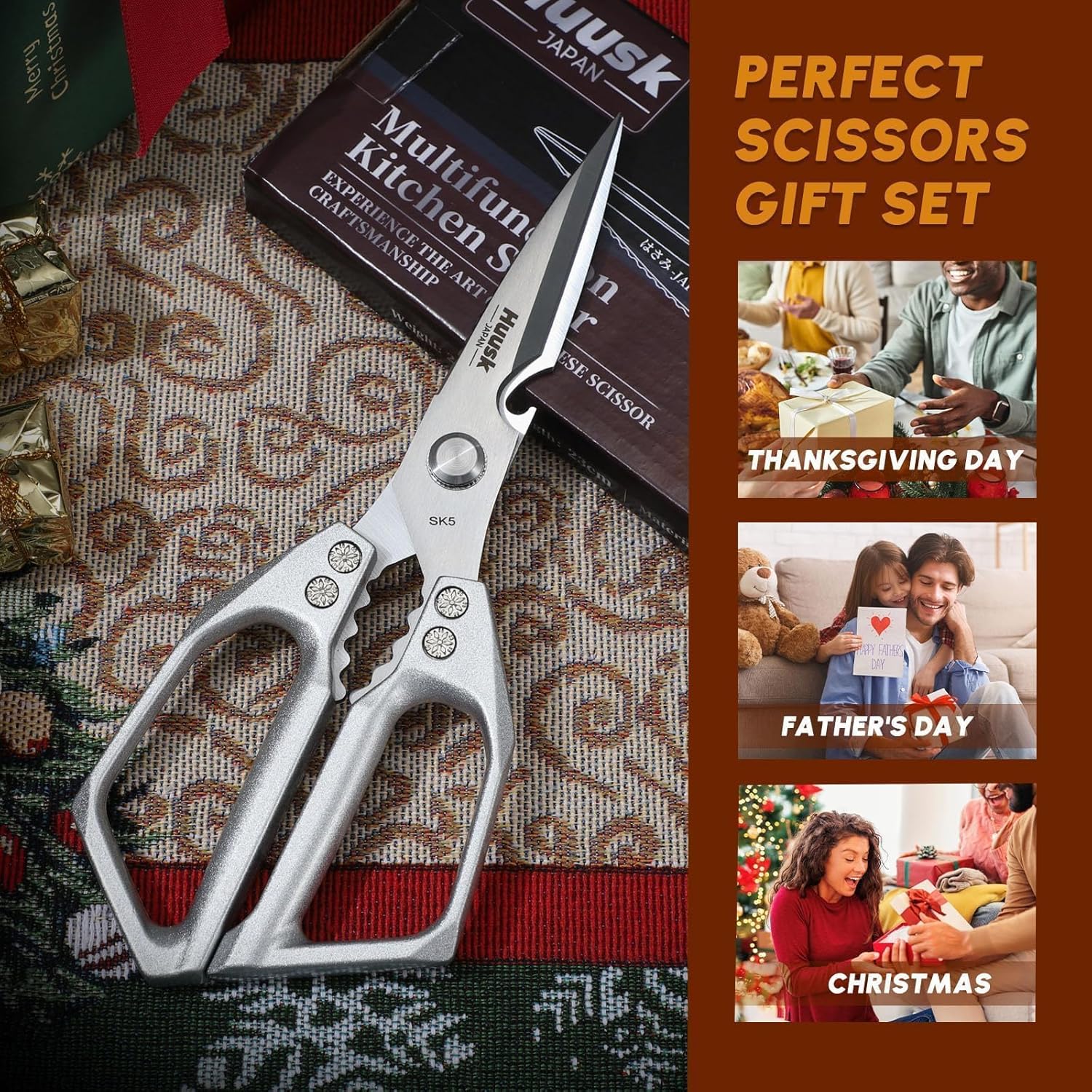 Detalle 2 de HUUSK Stainless Steel Kitchen Scissors