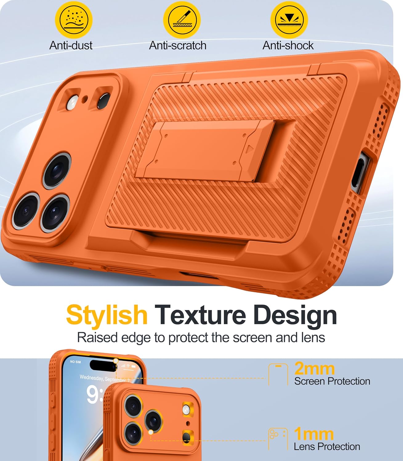 Thumbnail 6 de Oneagle iPhone 17 Pro Max Wallet Case with RFID Card Holder & Kickstand