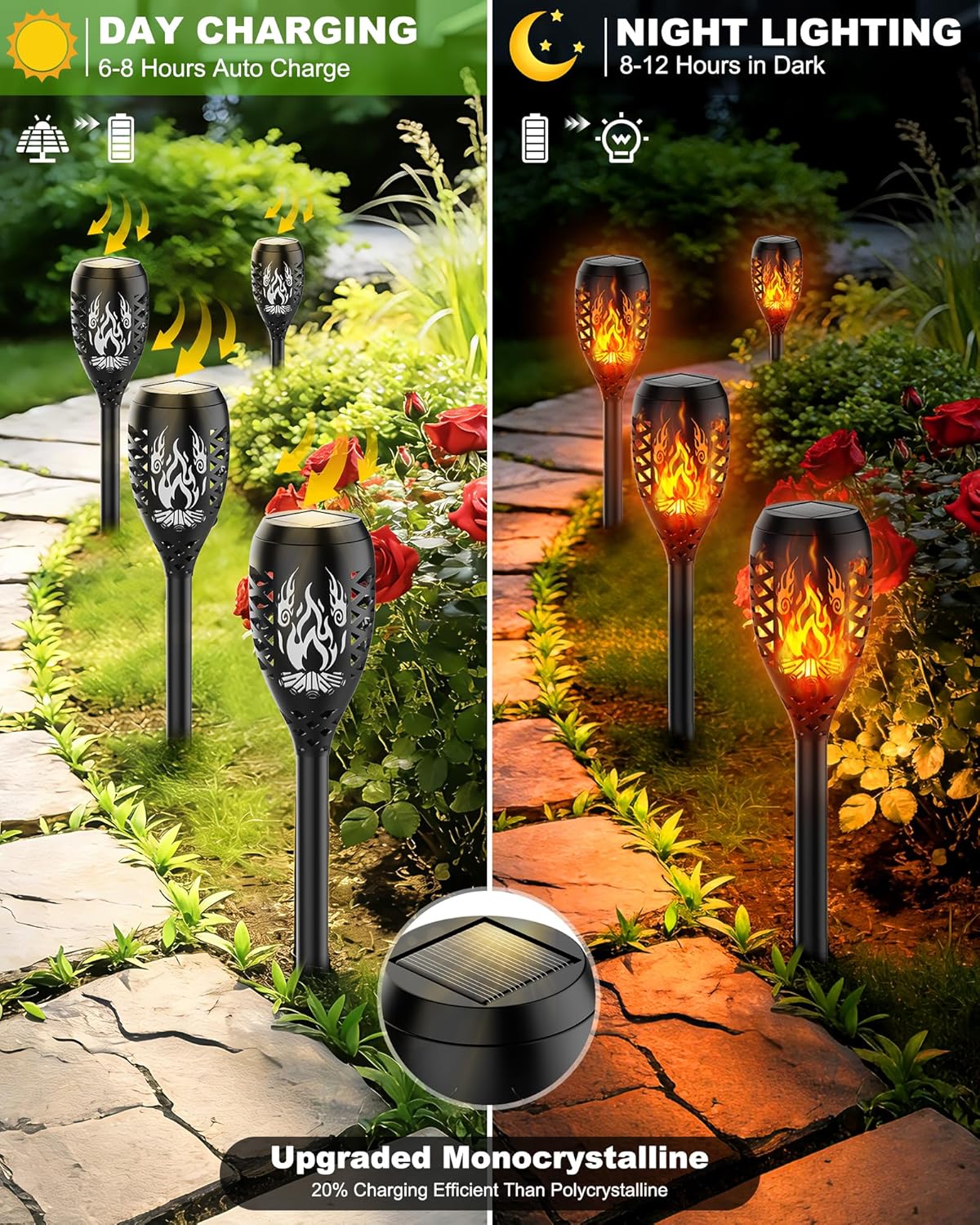 Thumbnail 2 de Giliwosy Solarleuchten für Außen – 6er-Set „Streichholzspiel“ mit Flacker-LED, IP65