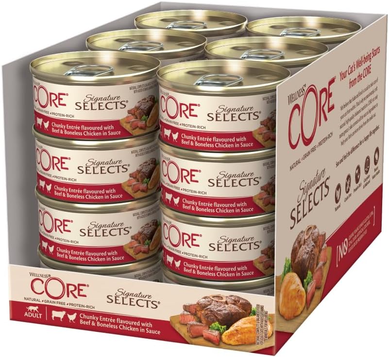 Thumbnail 6 de Wellness CORE Signature Selects 24 x 79 g: Zart geflockter Thunfisch & Lachs in Brühe – Nassfutter für Katzen