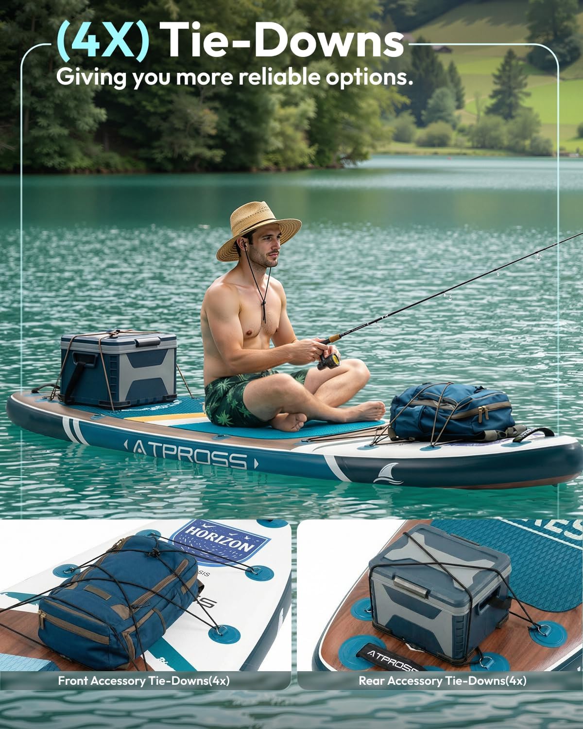 Thumbnail 6 de ATPROSS 10'6'' Inflatable Stand Up Paddle Board with Kayak Seat and All-In-One Accessories Kit