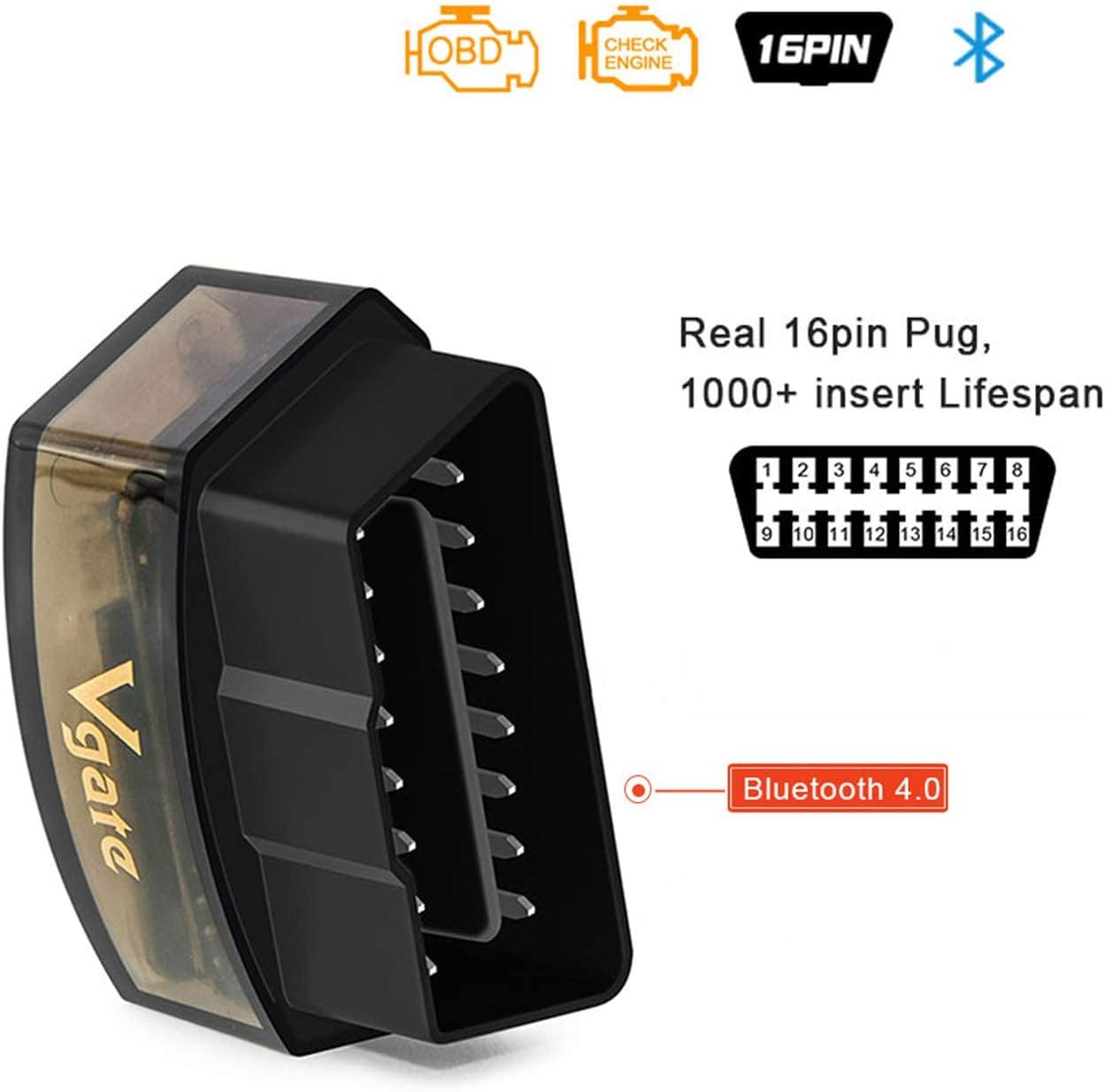 Thumbnail 5 de Vgate iCar Pro Valise Diagnostic OBD2 Bluetooth 4.0 – Lecteur OBDII Elm327 V2.3 pour Android/iOS