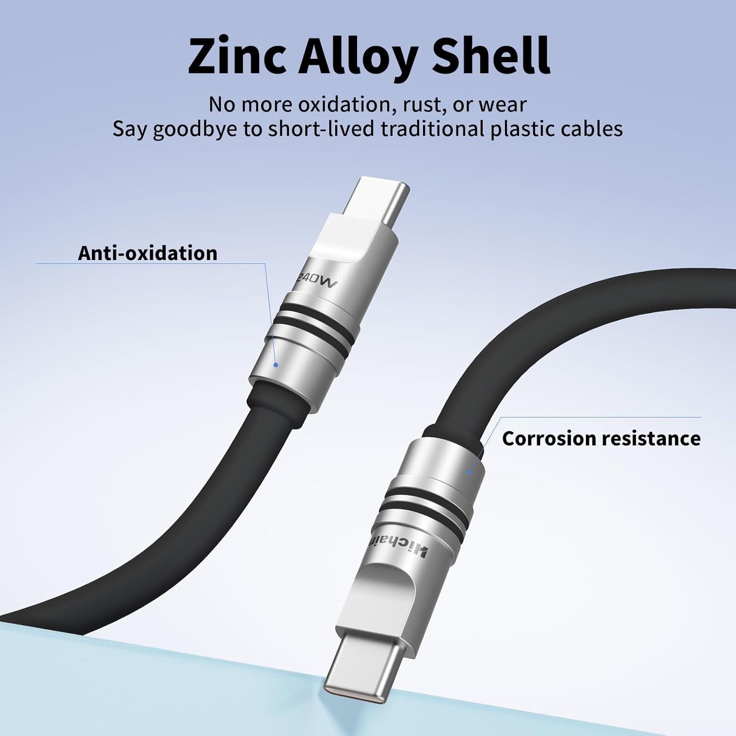 Thumbnail 4 de Hichain USB-C Fast Charger Cable (USB-C to USB-C) 240W, PD 3.1 4FT Black