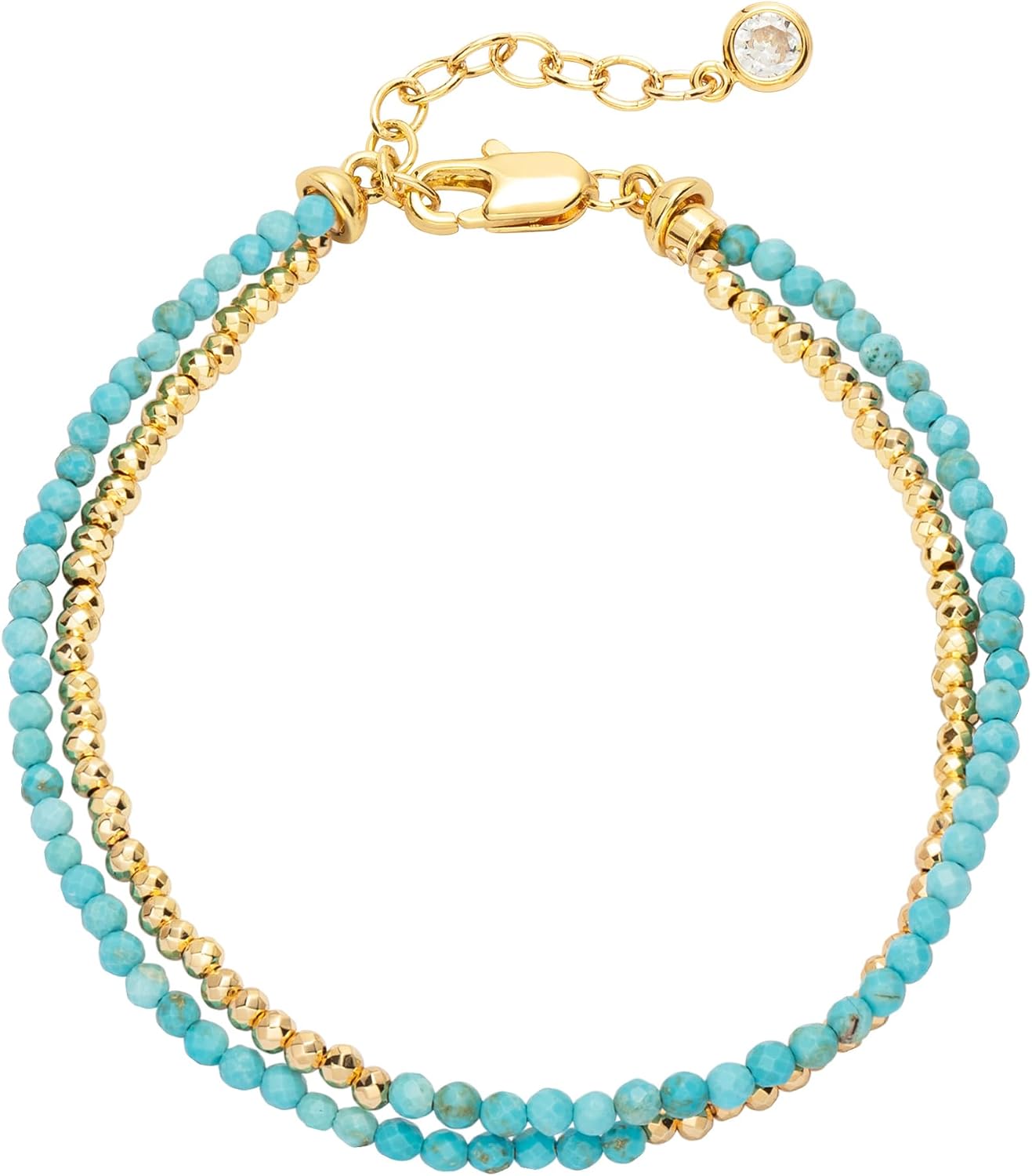 Thumbnail 6 de Jenosy Goldarmband für Frauen – Multicolor-Unakit-Anhänger, 18 Karat vergoldet, handgefertigtes Perlenarmband-Set