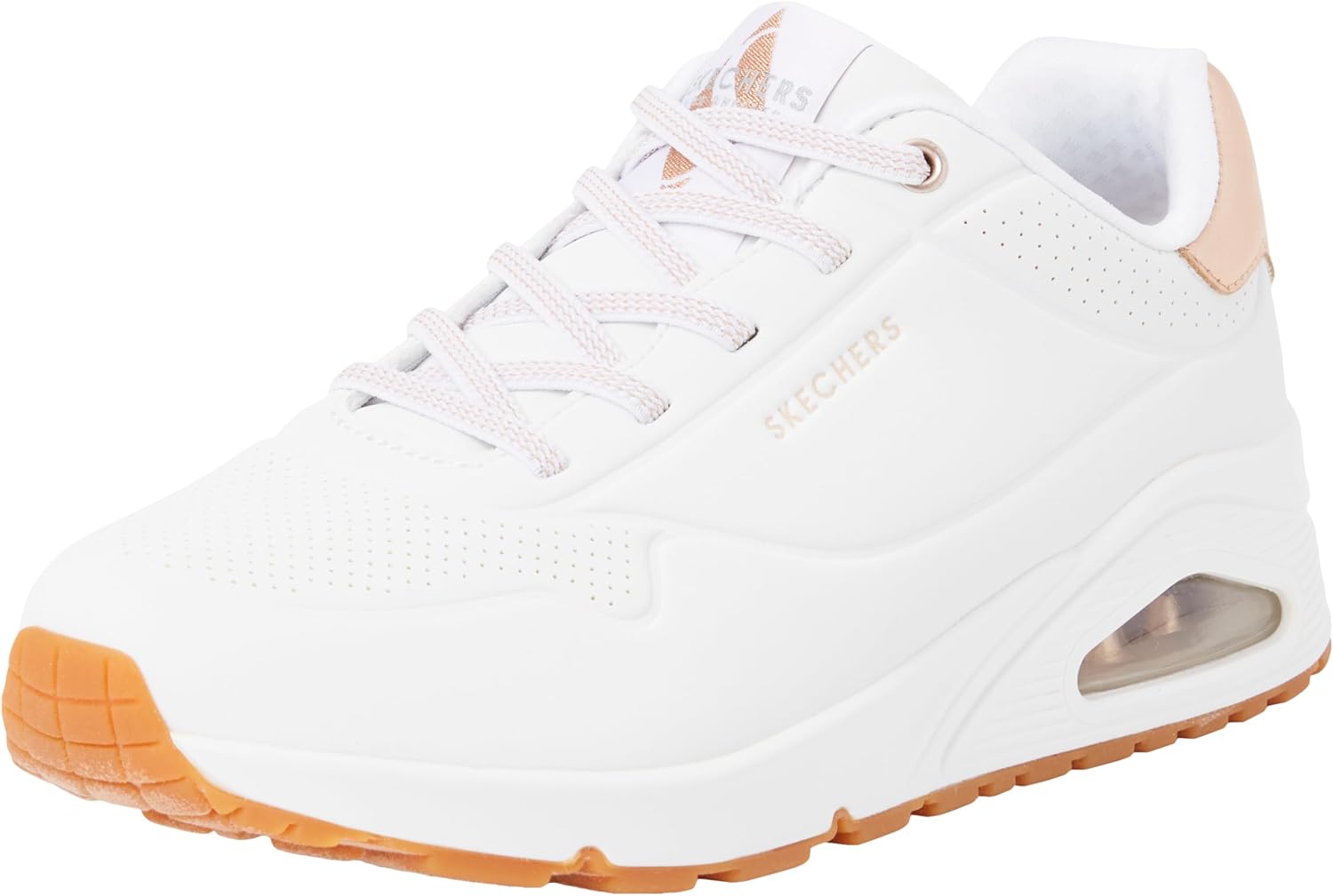 Thumbnail 6 de Skechers Uno - Shimmer Away para mujer (Natural, talla 38 EU): zapatillas con tacto acolchado y ribete metálico