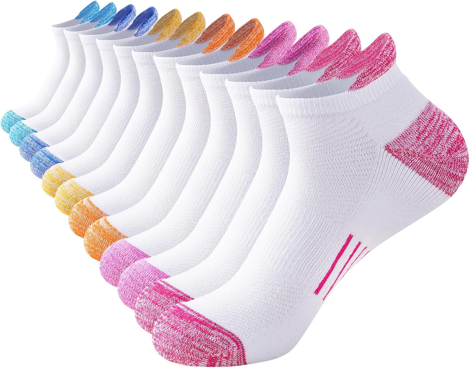Detalle de Niofind Chaussettes basses femme de sport (6 paires) 35-38/39-42 – coton respirant anti-ampoules