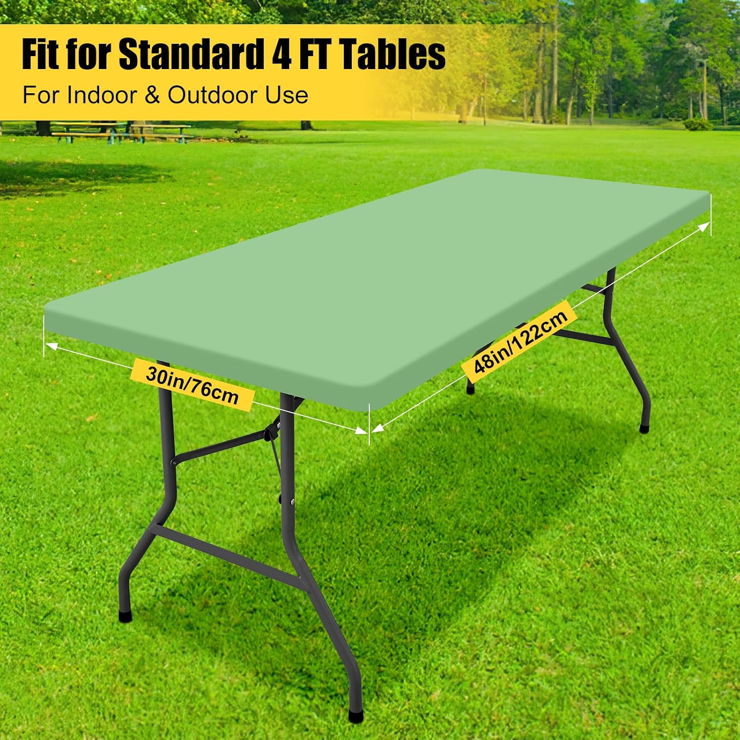 Thumbnail 6 de Smiry Fitted Vinyl Tablecloth 30-by-48-Inch