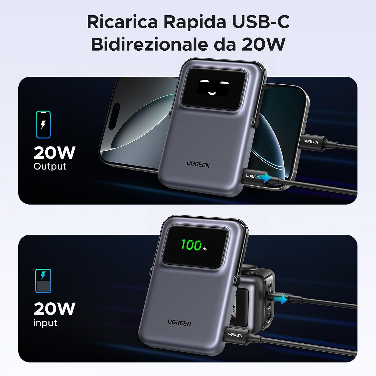 Detalle de UGREEN Uno Power Bank Magnetico 10000mAh