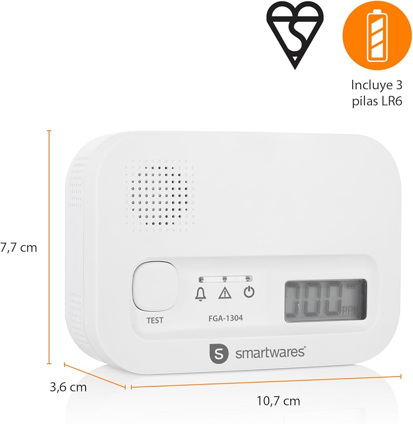 Thumbnail 2 de Smartwares FGA-13041 Detector Monóxido de Carbono con Pantalla