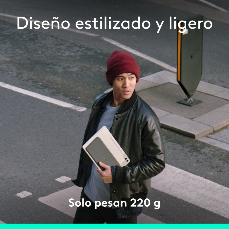 Detalle 2 de Logitech Keys-To-Go 2 Teclado Multidispositivo Inalámbrico Bluetooth Grafito