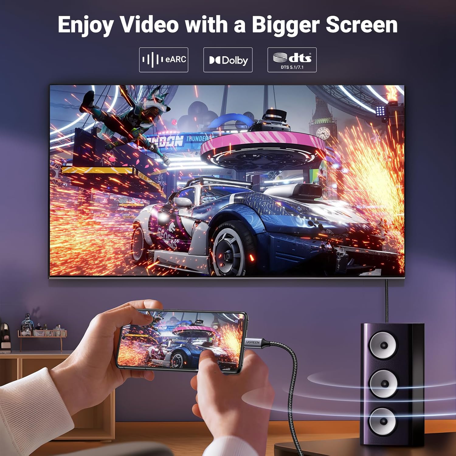 Thumbnail 4 de UGREEN USB C to DisplayPort Cable 2m 8K@60Hz