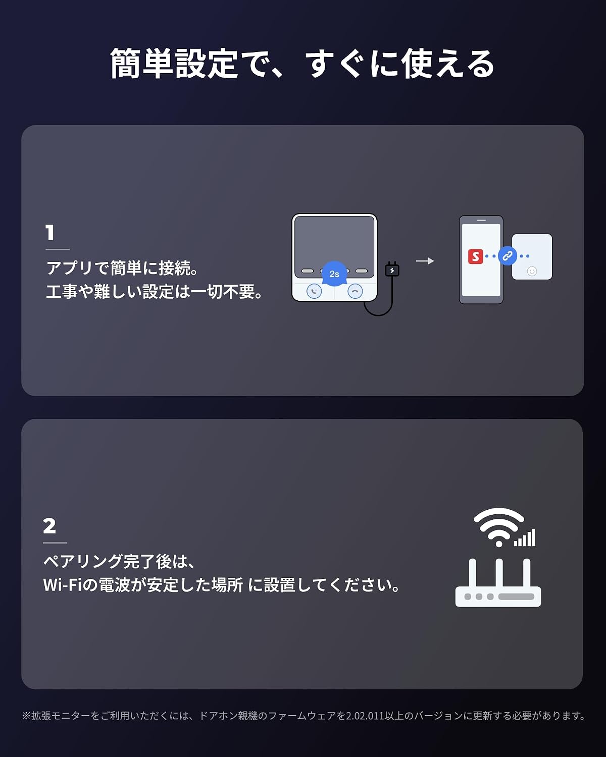 Detalle 2 de SwitchBot W6802000 テレビドアホン拡張モニター 4.3型液晶・最大100dB・1296p