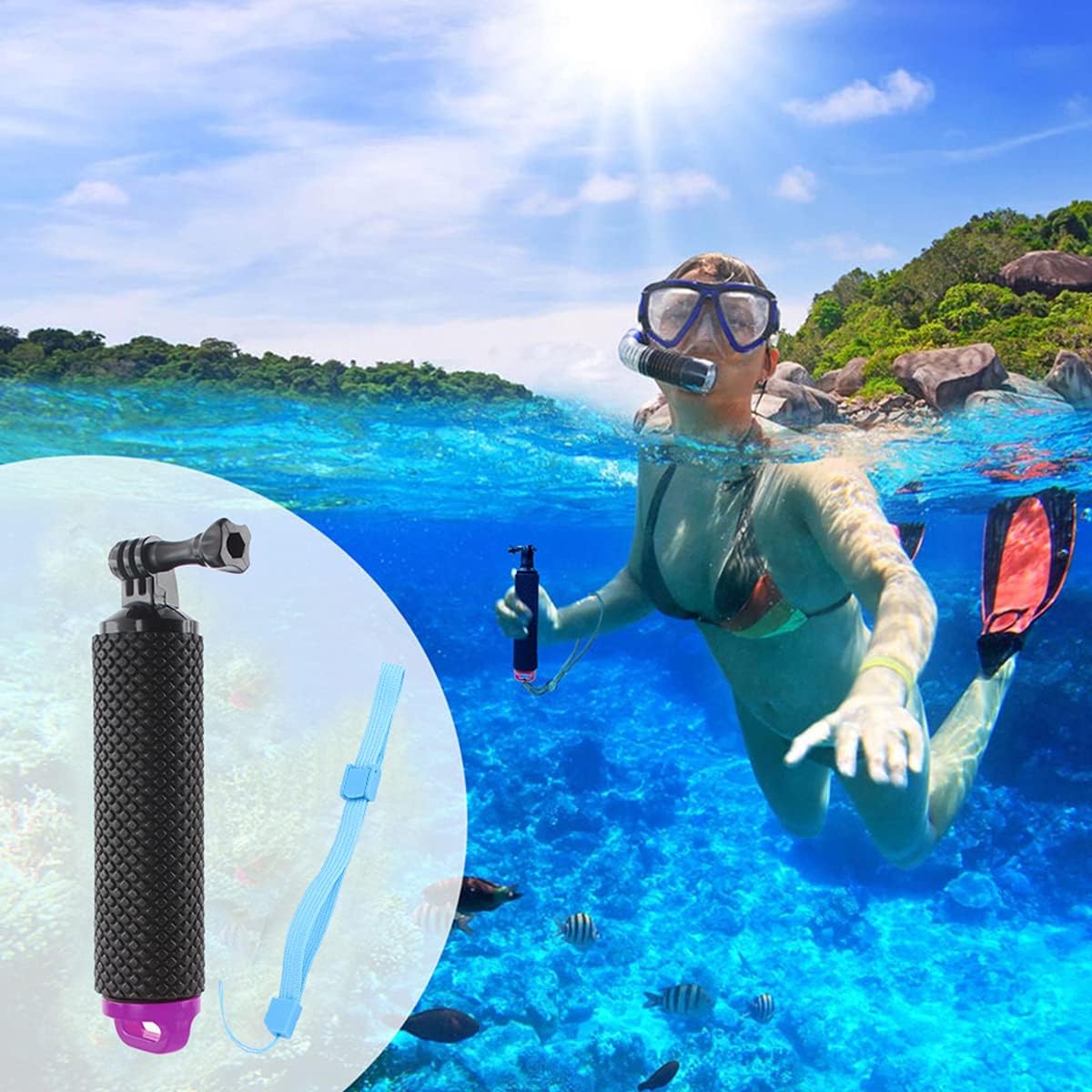 Thumbnail 5 de Geila Waterproof Floating Hand Grip Tripod Stick Handle Mount Accessories for Water Sports