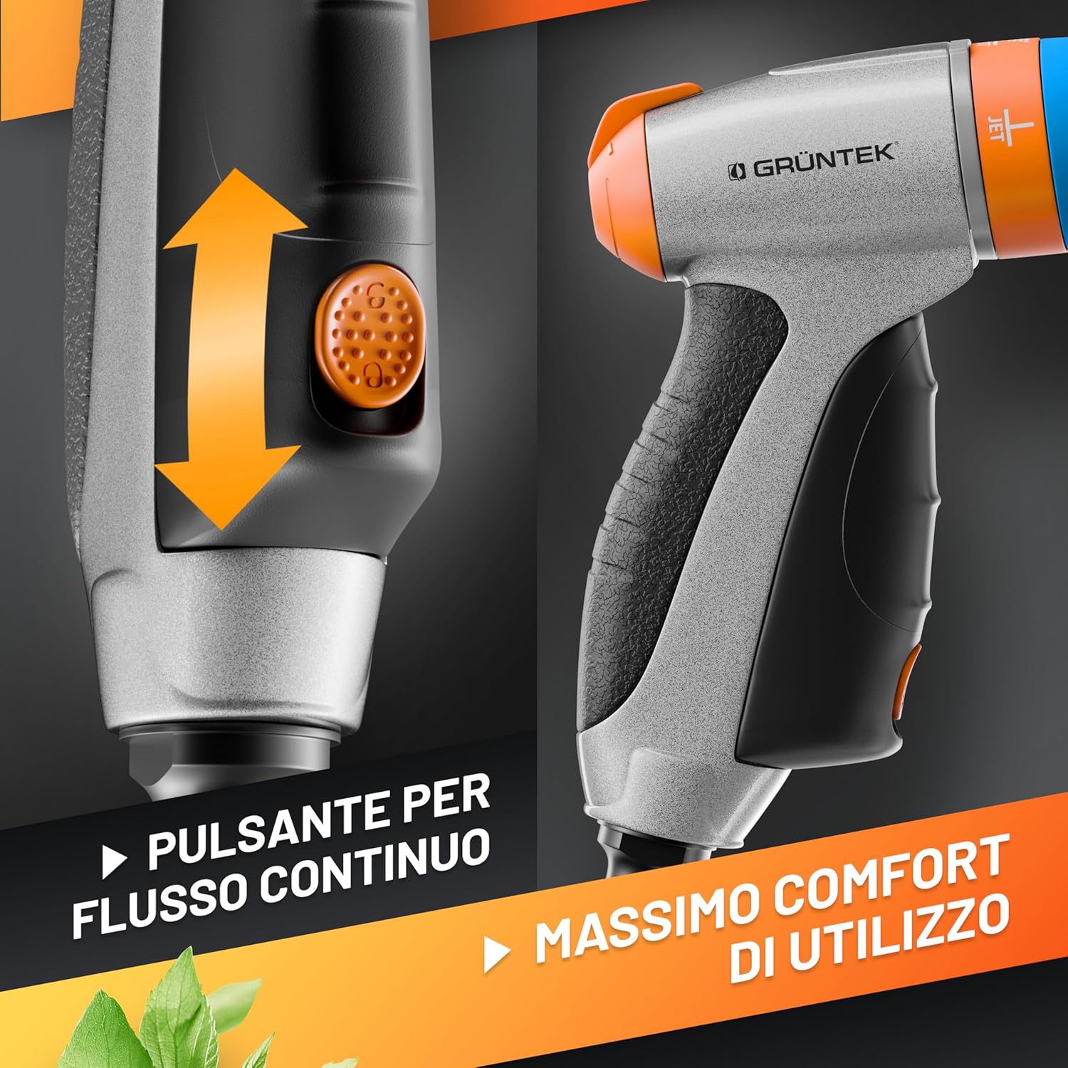 Thumbnail 4 de GRÜNTEK Pistola da giardino in metallo regolabile