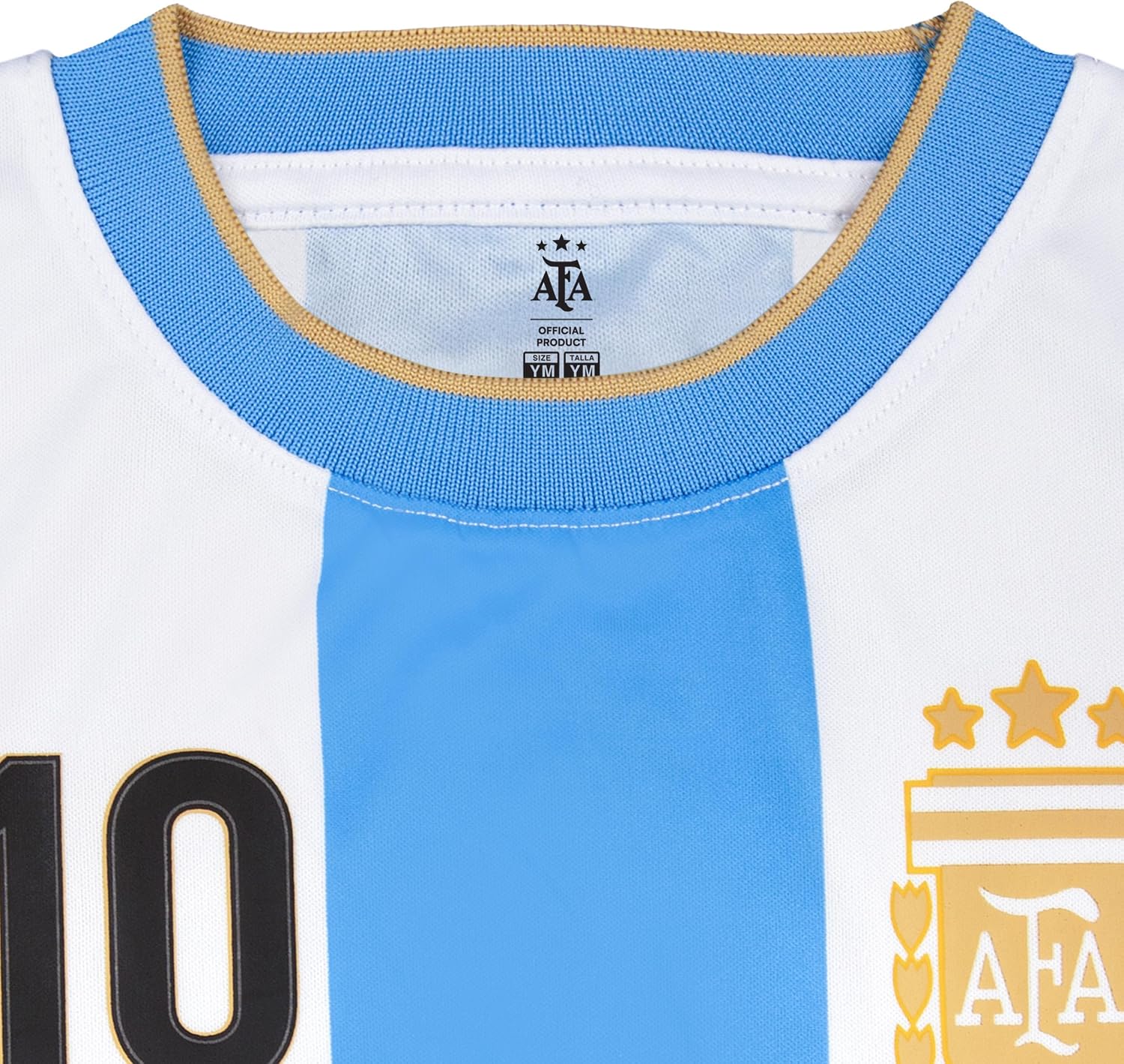 Detalle de Icon Sports Official Fan Pack Argentina 3-Piece Soccer Set (Lionel Messi) for Kids