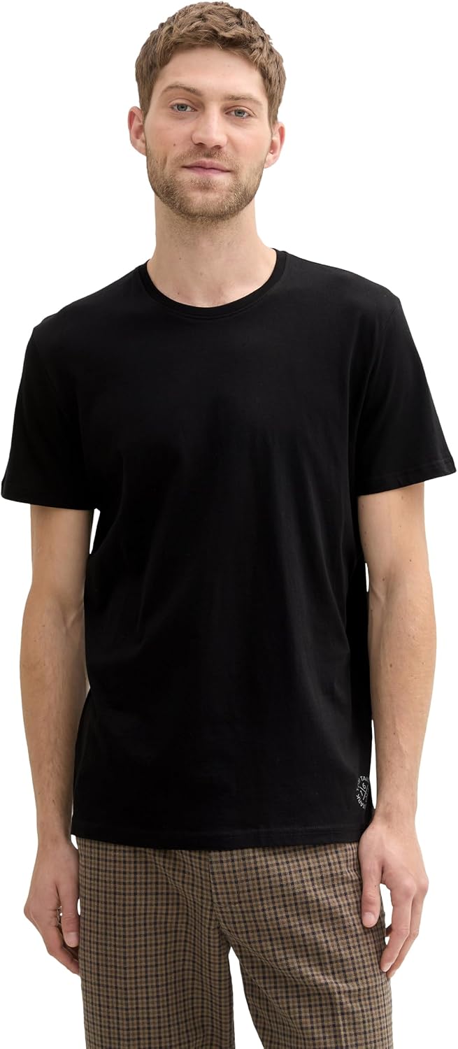 Thumbnail 4 de TOM TAILOR Herren Doppelpack Crewneck T‑Shirt (2er‑Set) in Uni-Farben