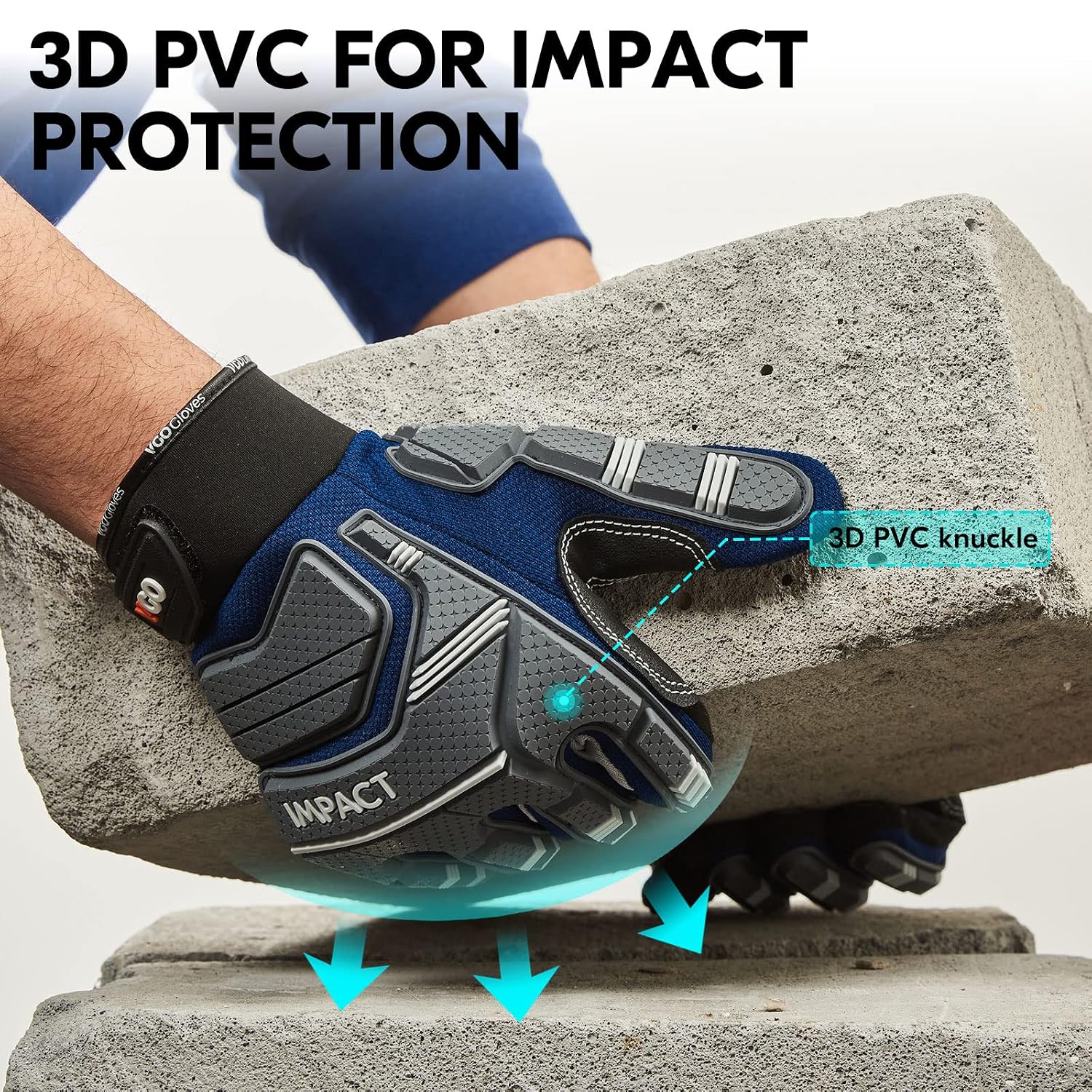 Thumbnail 1 de Vgo... Safety Work Gloves (SL9792IP) – Heavy Duty Impact & Vibration Resistant