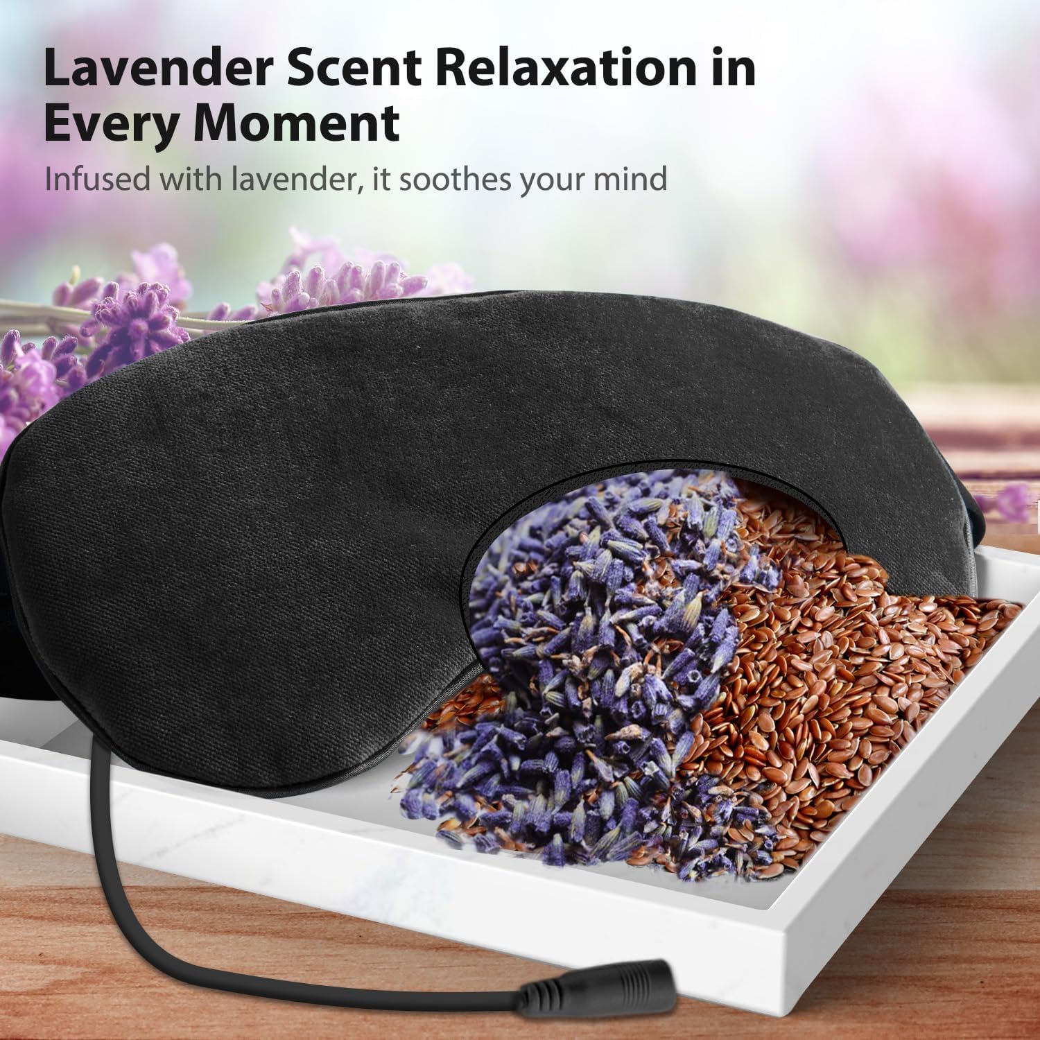 Detalle 1 de Ezona 51-00LC-BK10-04 Heated Eye Mask, USB-Powered with Heat and Timer Controls