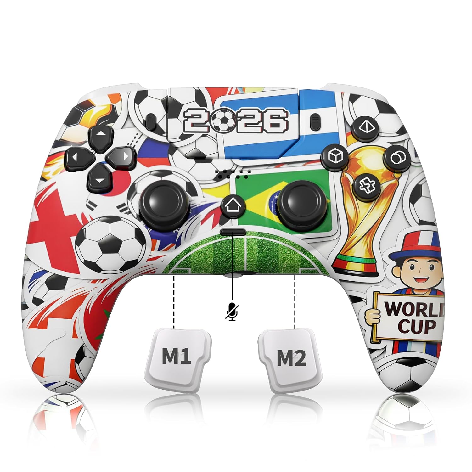 Detalle de YUYIU Wireless LED Controller for PS5, Hall Effect Sticks, Programmable Buttons