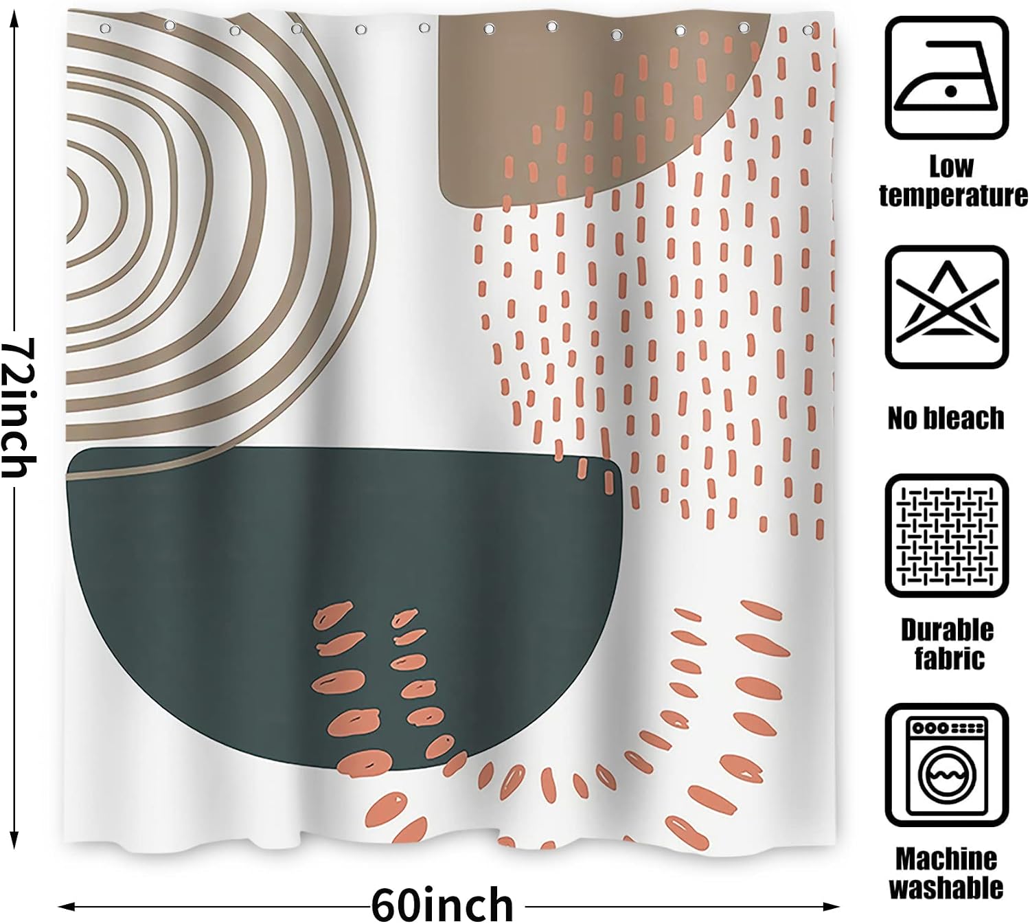 Thumbnail 6 de GKLEASG Shower Curtain, 60W x 72H