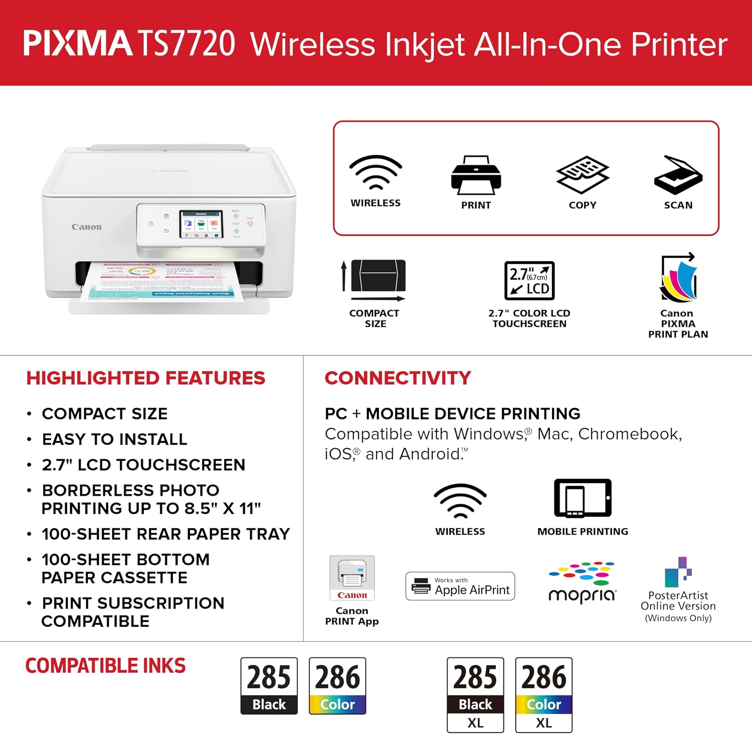 Detalle de Canon all-in-one inkjet printer TS7720