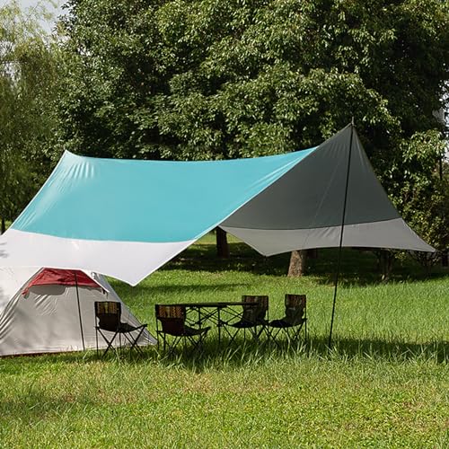 Thumbnail 7 de Forceatt Zeltplane 3,7 × 4,3 m – Ultraleichtes Tarp mit 6 Umreifungspunkten, UV-Schutz und Wasserdicht