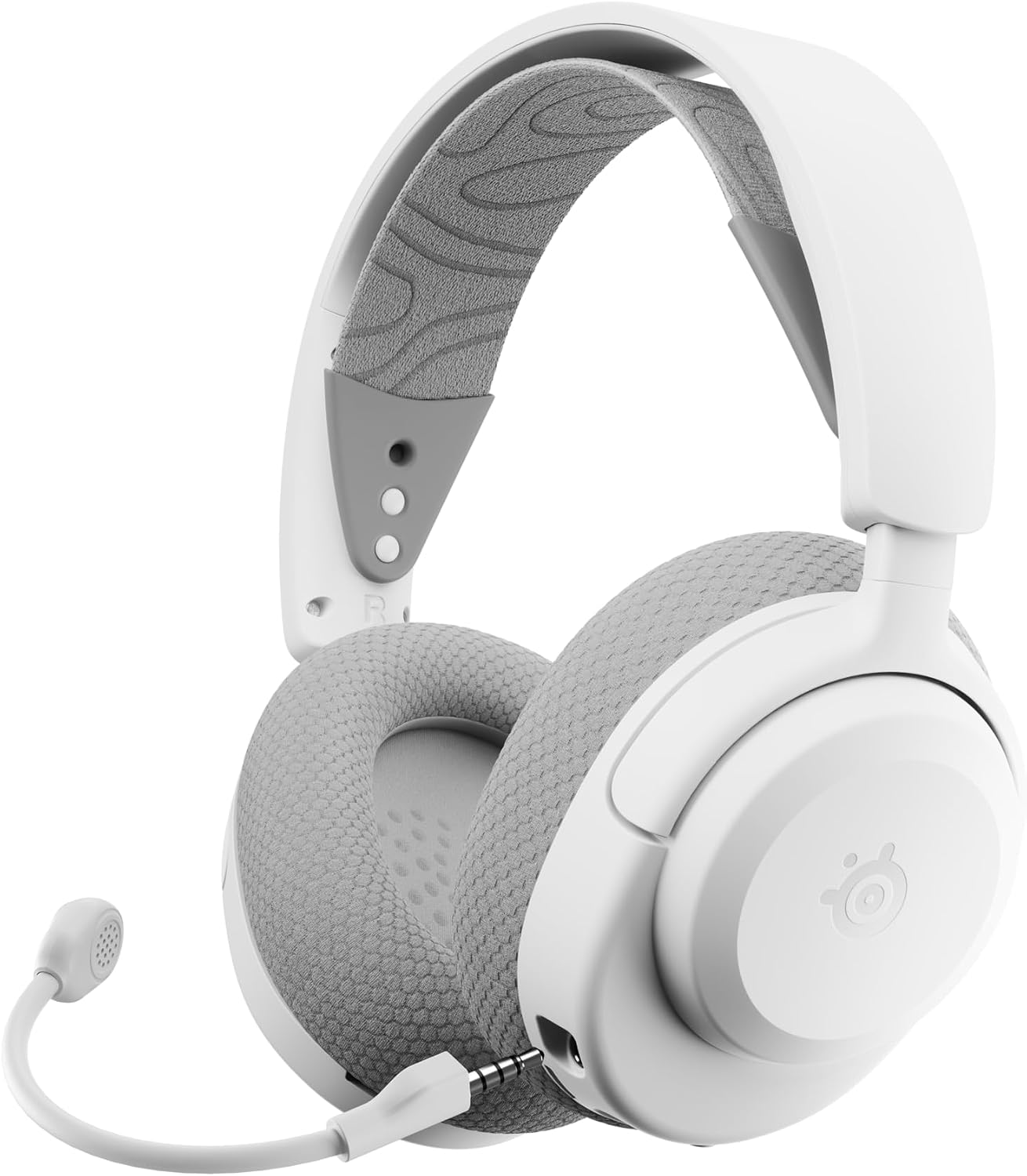 Detalle 2 de SteelSeries Arctis Nova 3PW White draadloze gamingheadset met 2,4 GHz en Bluetooth