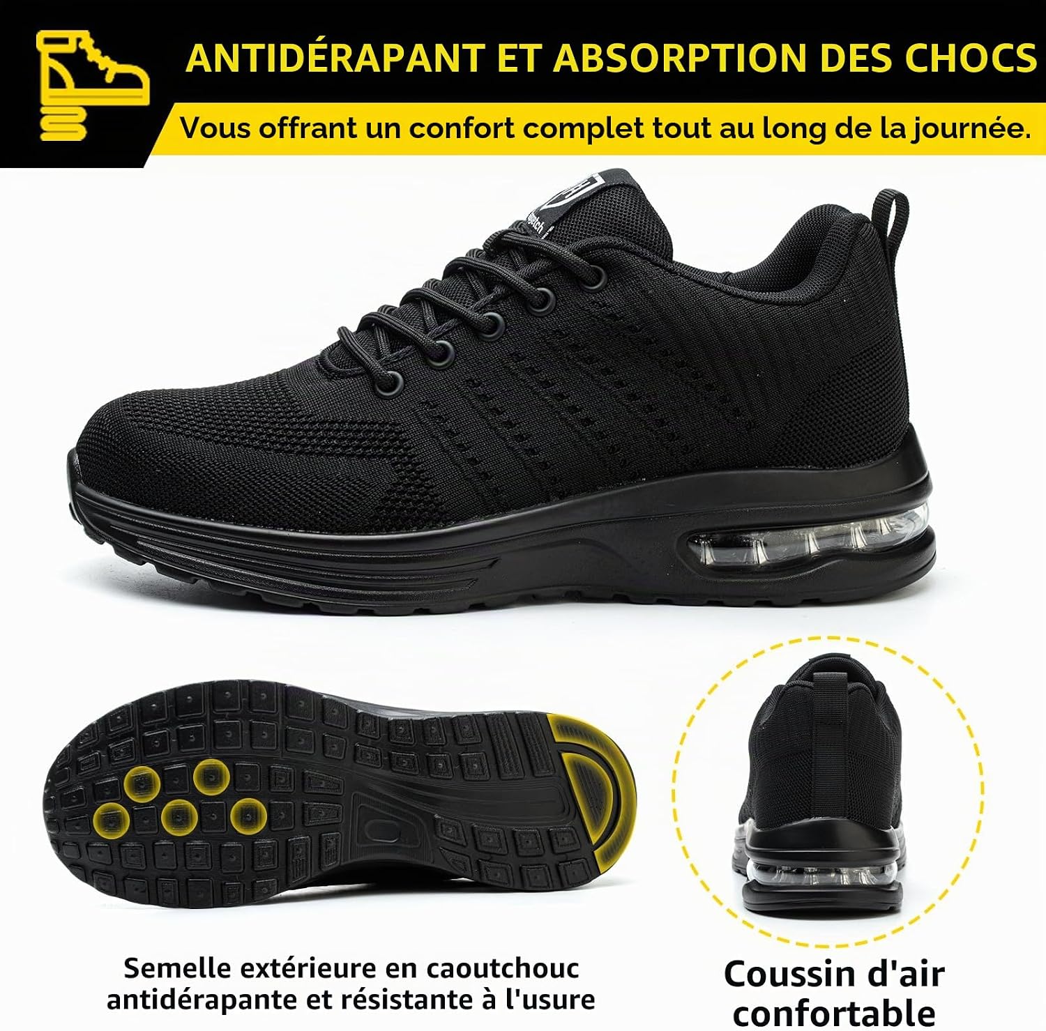 Thumbnail 3 de Baofular Chaussures de Sécurité – Hommes & Femmes, Légères, Respirantes et Antidérapantes