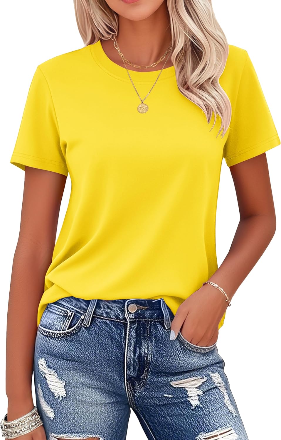 Thumbnail 6 de MAGCOMSEN Women's Cotton Short Sleeve Crew Neck T Shirt