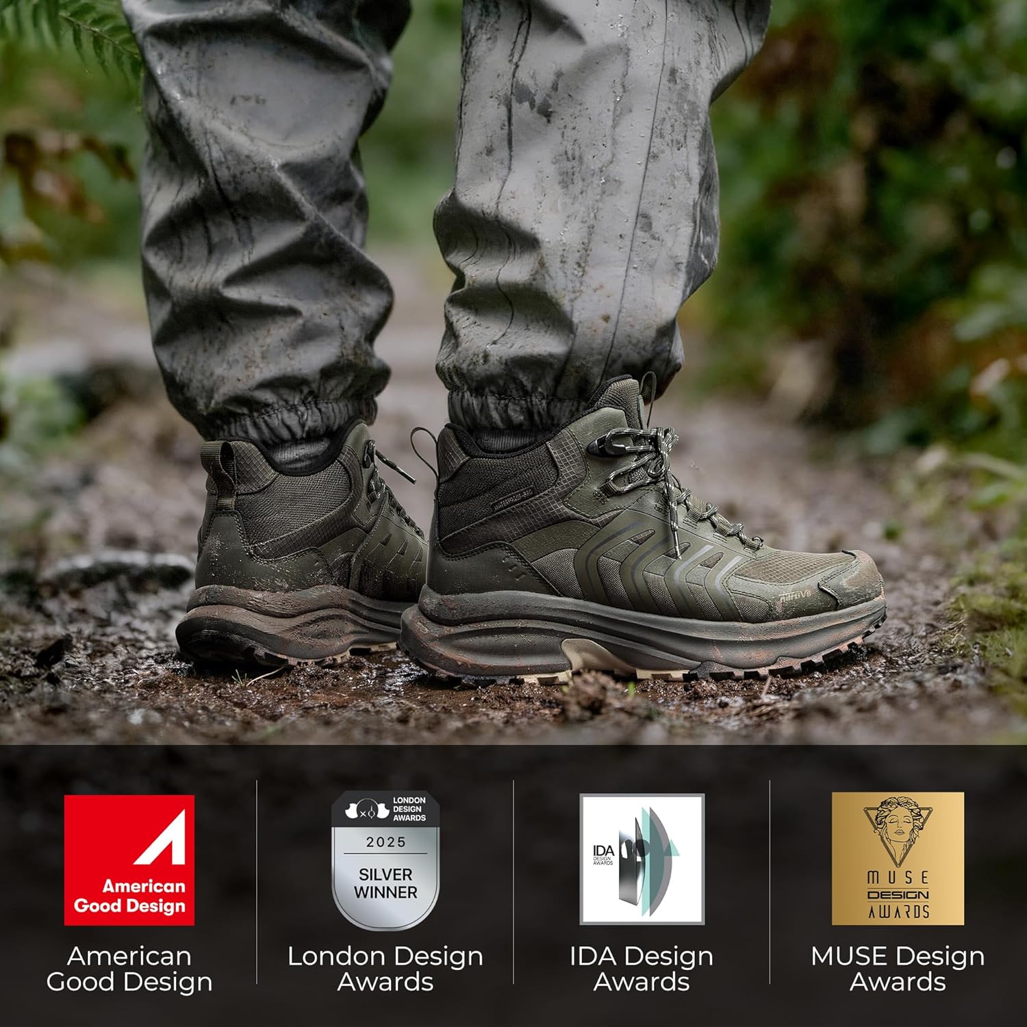 Thumbnail 2 de NORTIV 8 Men’s Waterproof PRO Hiking Boots (Armadillo FieldLite) — Lightweight, Waterproof Trekking & Outdoor Shoes