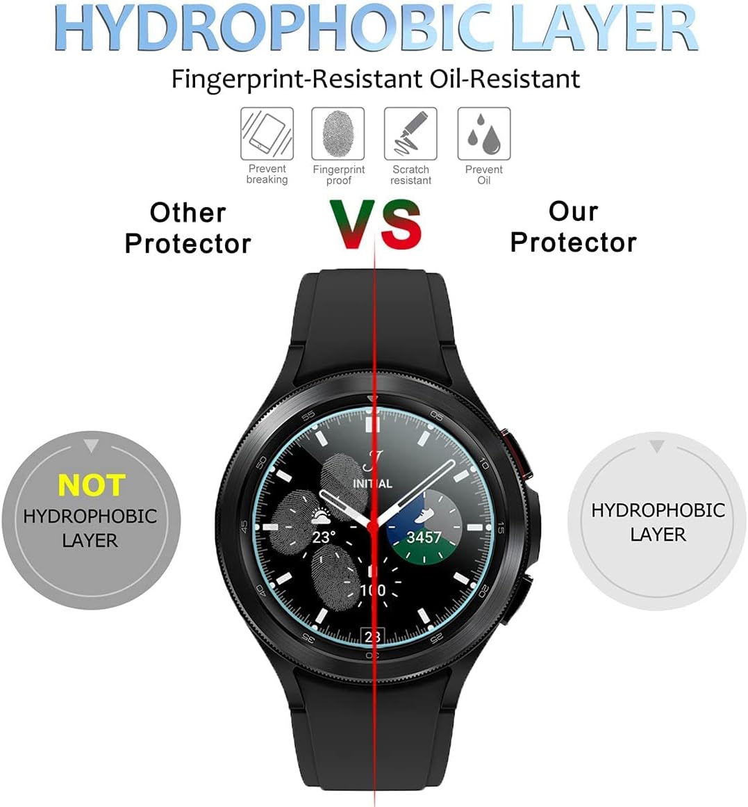 Thumbnail 6 de Diruite 4-Pack Tempered Glass Screen Protector for Samsung Galaxy Watch 8/4 Classic 46mm