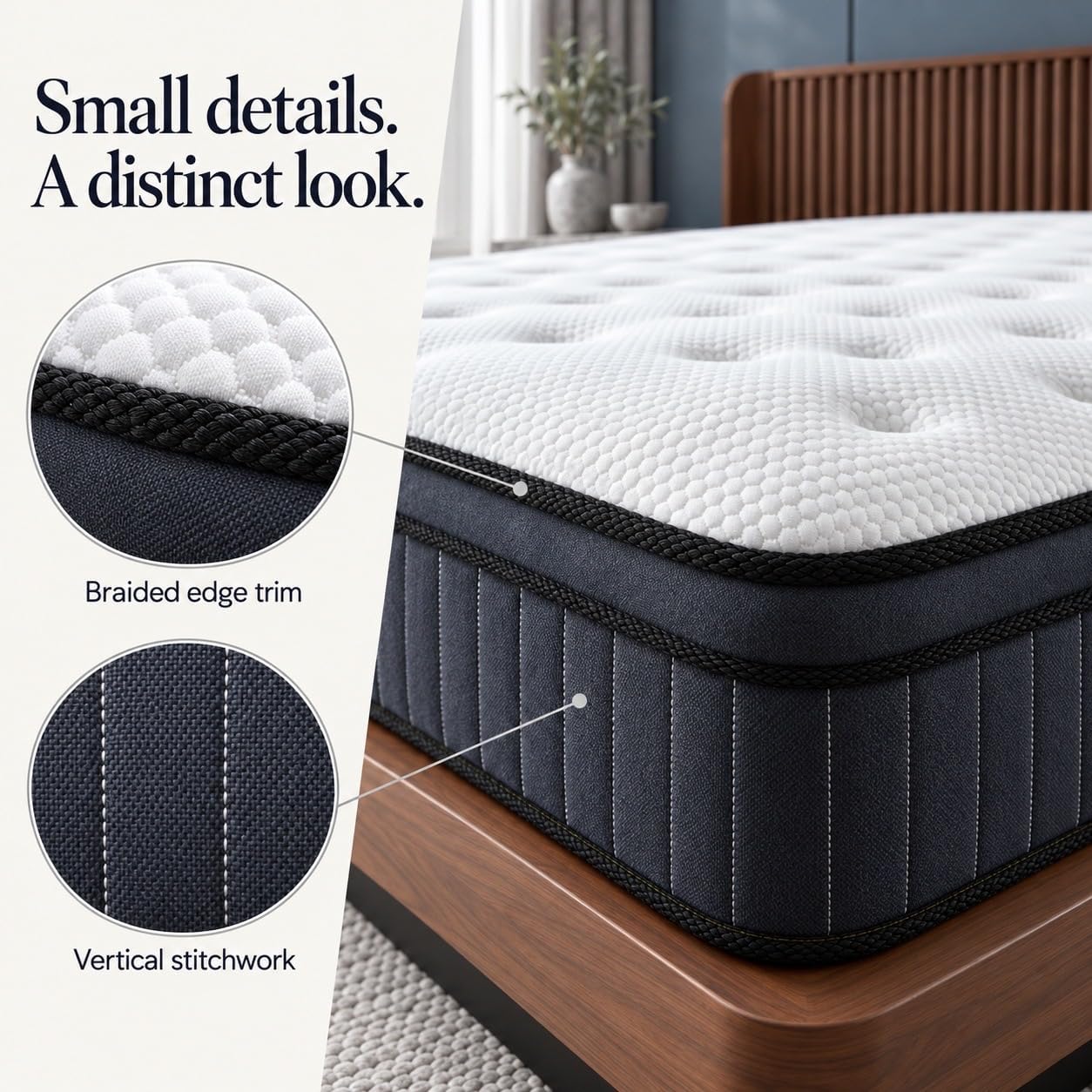 Detalle 2 de Softora 12K King Mattress, 12-Inch Memory Foam Hybrid with Pocket Springs