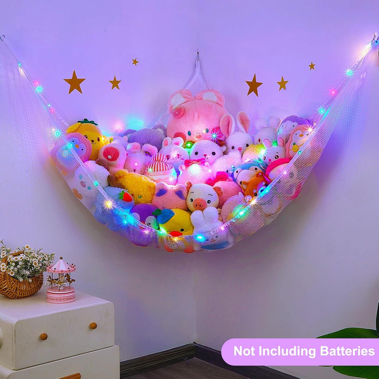 Thumbnail 6 de Unicorn Castle XLarge Stuffed Animal Hammock with LED Light