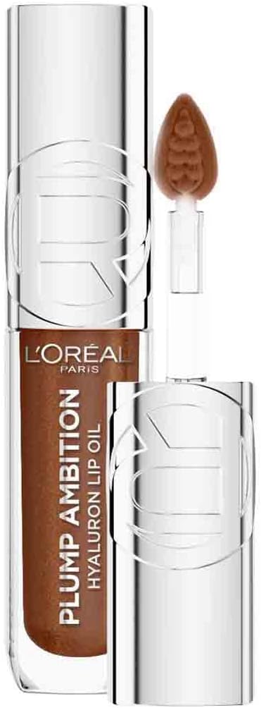 Detalle de L’Oréal Paris Gloss Hyaluron Lip Oil Plump Ambition – Teinte La Nuit Sparkle, huile à lèvres repulpante