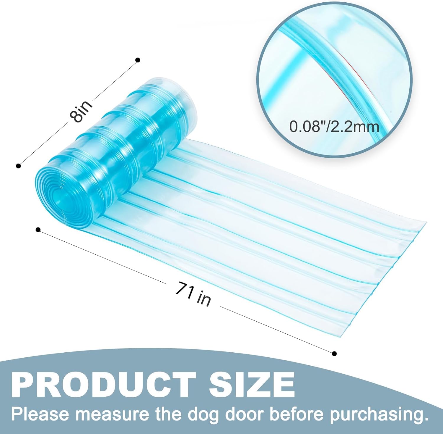 Detalle de Uross Dog Door Replacement Flaps – 330CM Ruff Weather DIY Large Pet Door Flap
