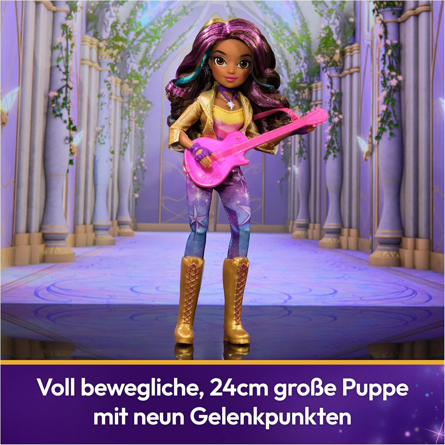 Detalle de Unicorn Academy Ankleidepuppe Sophia – 24 cm, echtes Haar, abnehmbares Outfit