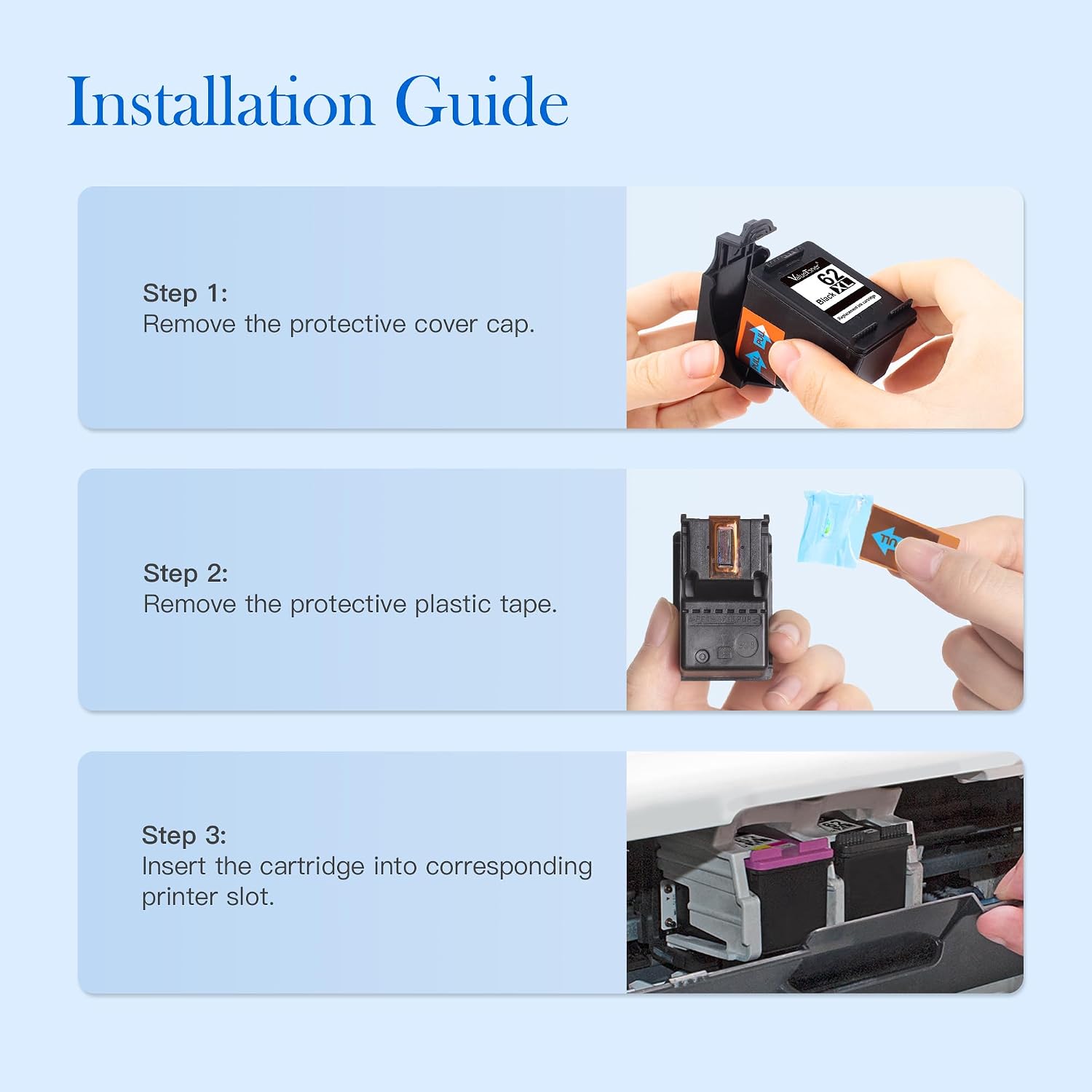 Thumbnail 6 de Valuetoner 62XL Remanufactured Ink Cartridges 2-Pack 🖨