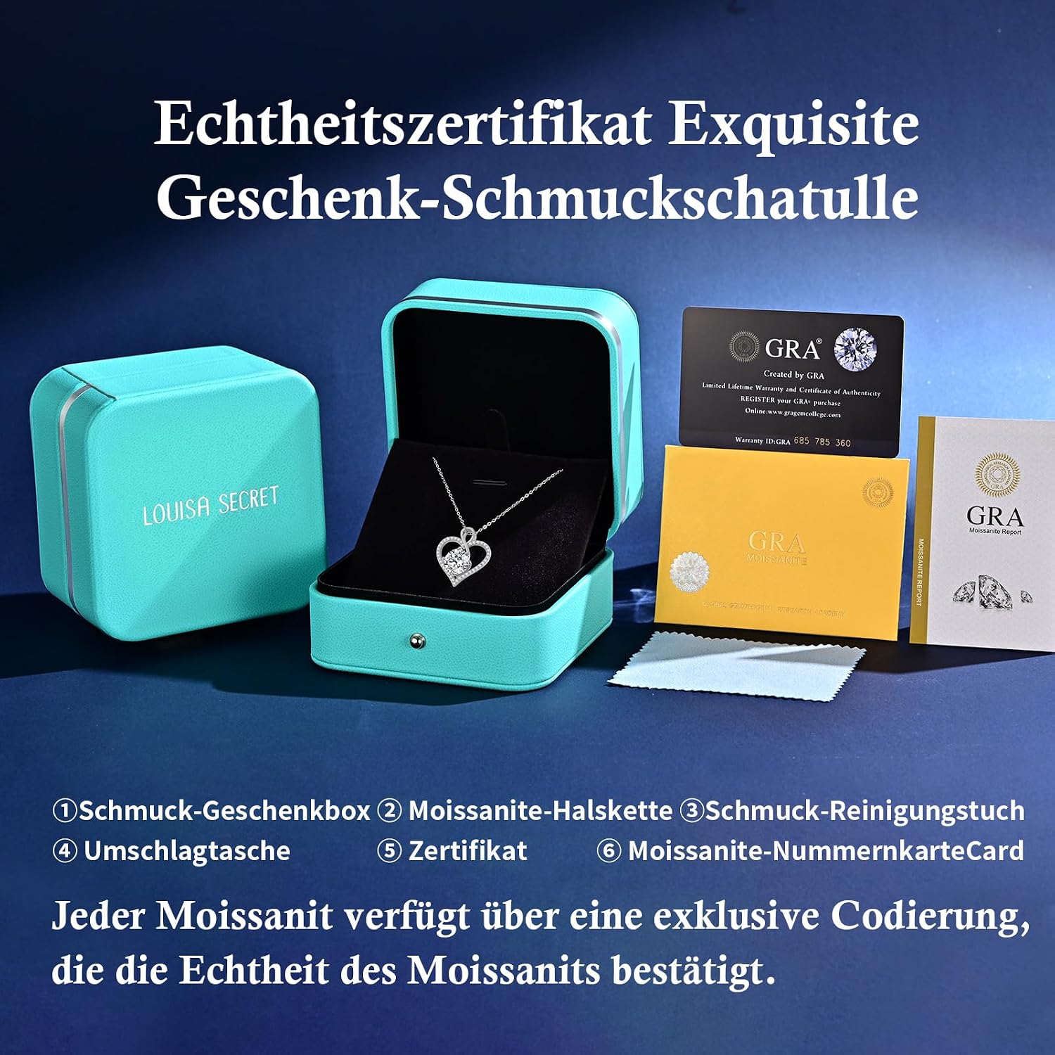 Thumbnail 6 de LOUISA SECRET Halskette Infinity Herz 45 cm