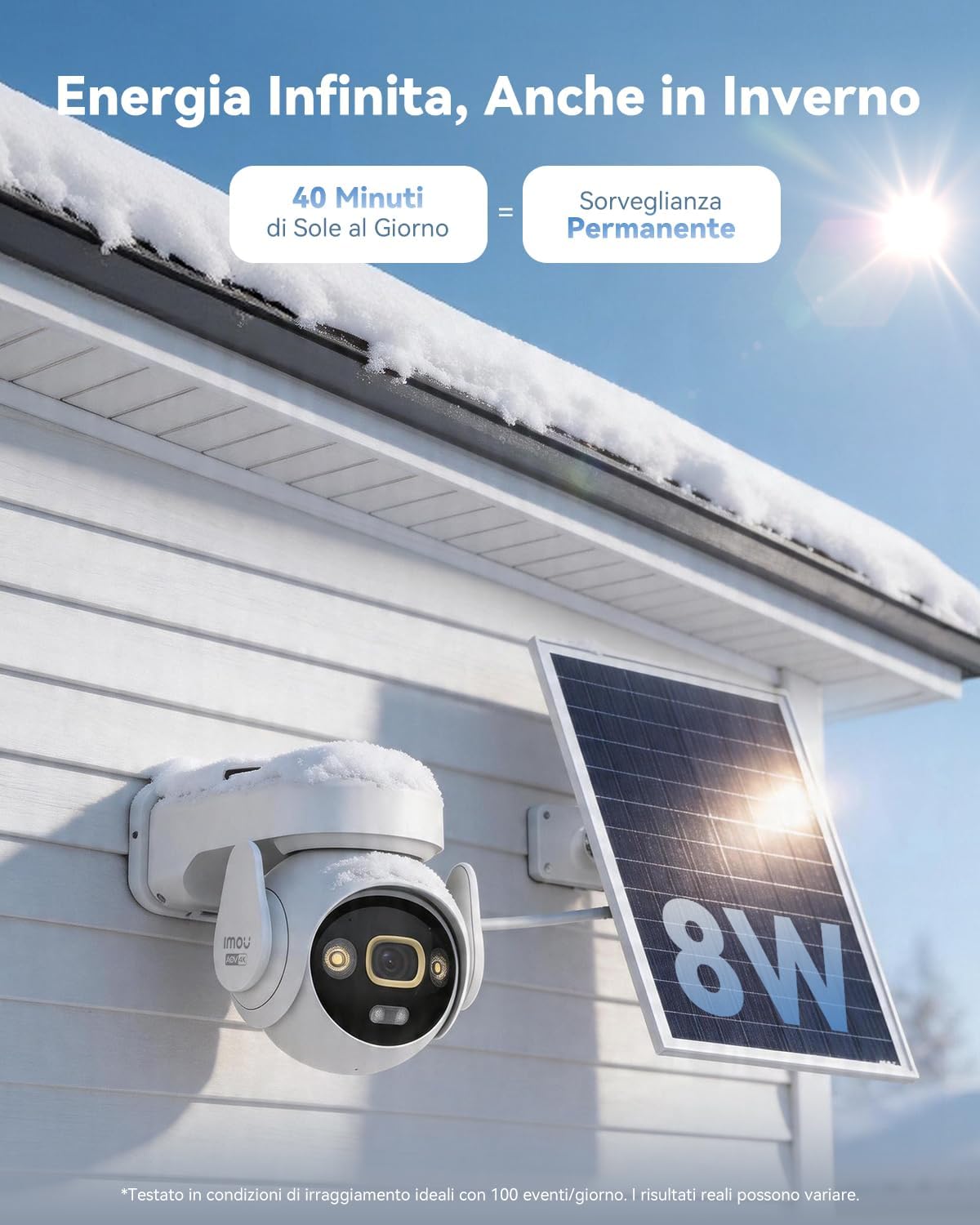 Detalle 2 de Imou 4K 8MP con 4G LTE e pannello solare: telecamera esterna senza fili