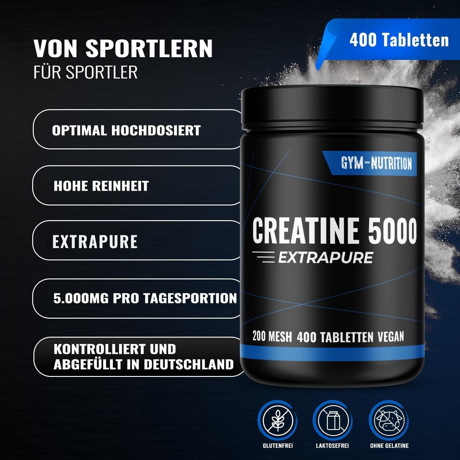 Thumbnail 2 de Creatin 5000 Giga Tabs Hochdosiert