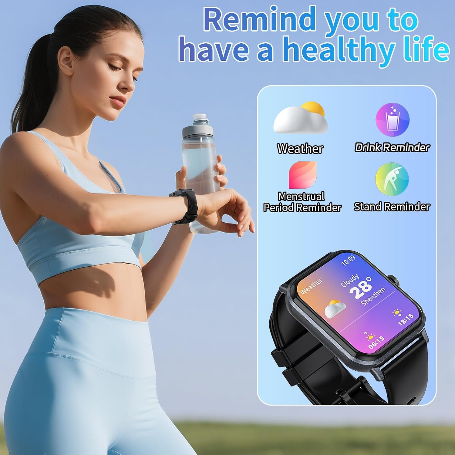 Detalle de EXZHIG Bluetooth Calling Smartwatch, 1.83-inch HD Touchscreen, IP68, 120+ Sports Modes