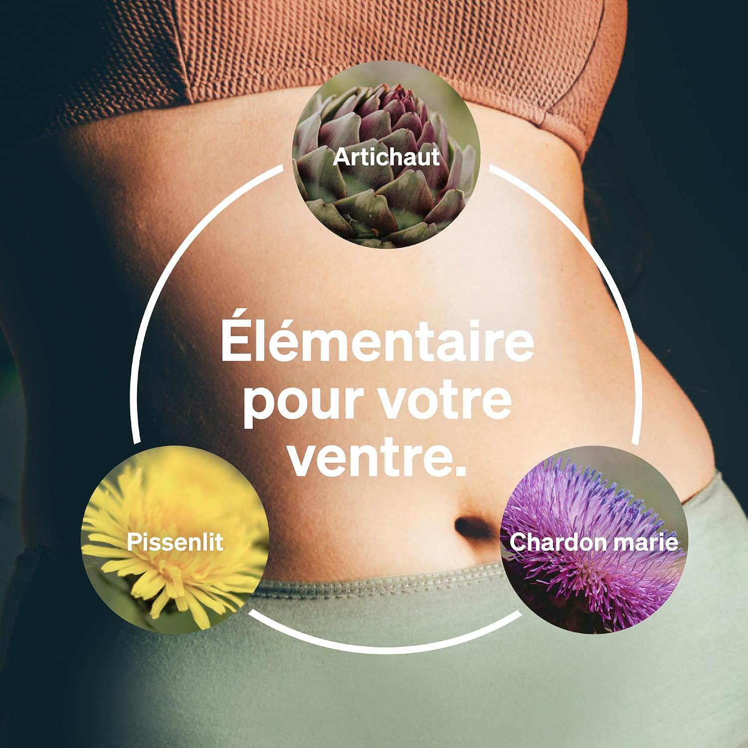 Detalle de Complexe chardon Marie, pissenlit et artichaut Natural Elements – 120 gélules (4 mois), vegan