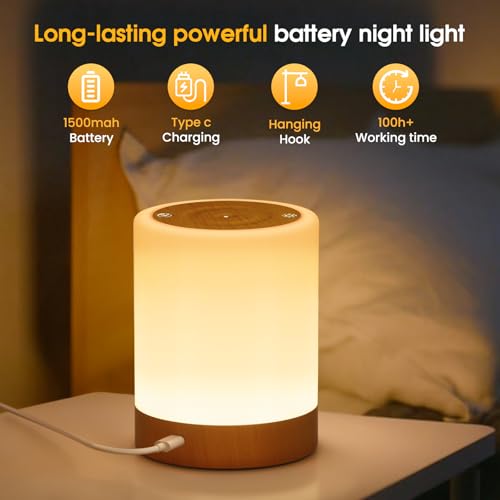Detalle de NIWOHOM Lampe de Chevet tactile 256 couleurs RVB – 5 modes lumineux et mémoire
