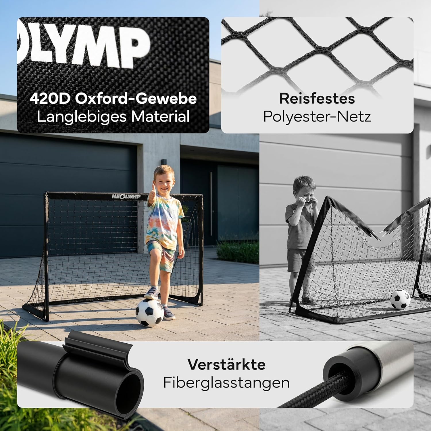 Thumbnail 6 de NEOLYMP Fußballtor Kinder Set – Faltbare Tore für Garten & Outdoor